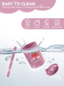 1 件迷你 150 毫升/5 盎司硅胶吸管杯，适合幼儿学习喝水，实用喂食吸管杯，婴儿礼物 - 彩色 - 查看 6