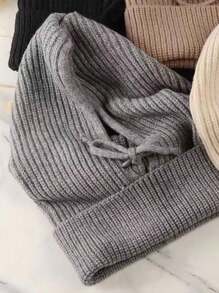New Balaclava Winter Windproof Bib Wool Hat Women Warm One Warm Ear Protection Hat