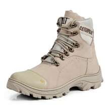 Bota Masculina Resistente Couro Legitimo Adventure Sola Borracha