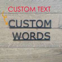 Letras metálicas personalizadas con subrayado | Letras metálicas personalizadas | Logotipo personalizado | Logotipo de cita personalizada - Negro - Ver 5