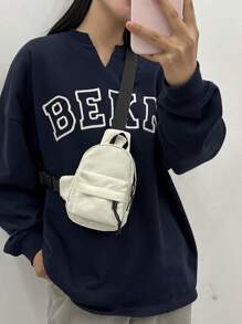 1pc Simple Casual Sports Outdoor Chest Bag Simple Versatile Shoulder Messenger Bag Multifunctional Large-Capacity Shoulder Bag Shoulder Bag, Nylon Material Smooth Zipper Closure, Suitable For Boys And Girls Going Out Shopping, Outdoor Sports, Casual Simple Solid Color Crossbody Chest Bag, Shoulder Strap Adjustable, Versatile Solid Color Shoulder Bag Shoulder Bag Casual Shoulder Messenger Bag - Casual Crossbody Bag - View 6