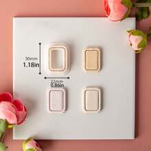 1pc Wavy Edge Geometric Pattern Soft Clay Earring Mold, Simple Shape Jewelry Pendant Polymer Clay Cutting Mold, DIY Craft Tool - White - View 15