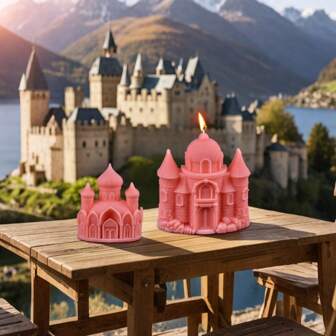 3D Castle Shape Candle Mold, Tree House Shape For Making Candles, Wax Soap, Home Decorations, Crafts Silicone Molds, Handmade Enthusiasts Essential Molds
