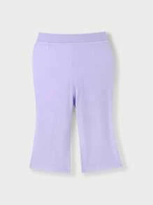 Annil Children's Wear Girls Little Children Seven Points Knitted Pants Micro Cropped Pants Summer