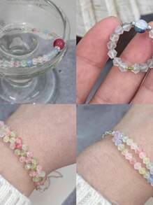 705 piezas/50g Cuentas de arroz de cristal facetado y escarchado en color dorado para hacer joyería, pulseras, collares, decoración de ropa y manualidades DIY
