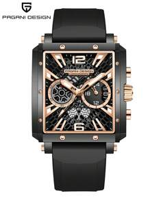 PAGANI DESIGN Original New Watch Japan VK64 Chronograph Stainless Steel Luxury Men's Watches Rose Gold Quartz Waterproof Wristwatch PD-1725 - one-size - View 14