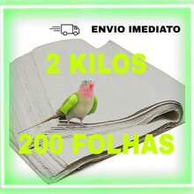 2 KG DE PAPEL PARA FORRAR GAIOLA , LIMPO , TAMANHO 50X70 PROMOÇÃO - Branco - Visão 2