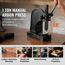 Arbor Press, Ratchet Type Arbor Press, Ratchet Leverage Arbor Press, With Handwheel, Manual Arbor Press, Cast Iron Manual Desktop Punch Press, For Stamping, Bending, Stretching, Forming - 1 Ton, Manual - View 2