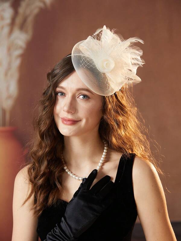 Elegant Retro-Inspired Feather Headband With Ribbon Bow - Perfect For Weddings, Tea Parties, And Derby Events Mini Hat Tiny Hat Derby Hat Fascinator Mini Cap