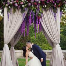 12pcs Artificial Wisteria Flowers 3.6 Feet Artificial Fake Wisteria Vine Hanging Garland Silk Flowers String Garland Artificial Wisteria Vines Rattan Silk Flower String Wedding Party Wall Decorations