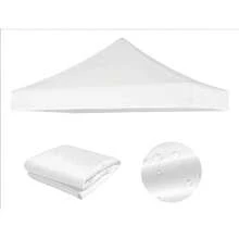 Repuesto de Lona para Toldo 3x3 para Jardín y Exteriores Impermeable Carpa Plegable Toldo Plegable Repuesto para Toldo Tienda de Campaña Toldo de Repuesto para Exteriores Plegable Impermeable - Blanco - Ver 1