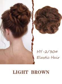 凌乱波浪发髻假发，合成发髻马尾辫接发黑色棕色金色红色发髻发片，适合女士弹性发髻 - 彩色 - 查看 24