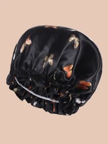 Breathable Silky Bonnet For Women Hair Care, Reusable Silky Hair Wrap For Sleeping With Elastic Stay On Head, Solid Color Shower Cap Sleep Cap - Bathroom Accessories