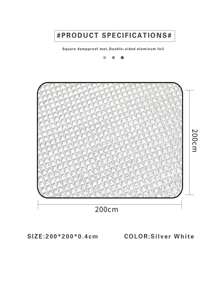 1 pieza Colchoneta de camping a prueba de humedad, lona para tienda de campaña gruesa con lámina de aluminio de doble cara, impermeable, manta de picnic