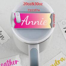 Personalized Acrylic Name Cup Tag,Custom Script Lettering For Tumbler Accessory, Creative Drinkware Decoration, Ideal Birthday Gift 1pc Multi-Functional, Easy To Clean,Reusable,Ornamental Exquisite