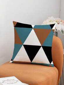 4 PIEZAS Fundas de cojín con patrón vintage, 45x45cm, diseño geométrico abstracto bohemio, con cremallera lavables, de poliéster, decoración del hogar (insertos de almohada no incluidos)