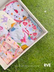 Ravvivare Night Fashion Kit 10 Calcinha Infantil Menina 100% Algodão Confortável Antialérgica Estampada Calçolinha Atacado