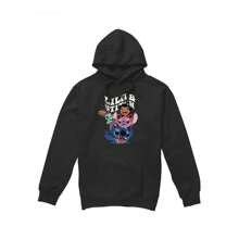 Disney Lilo & Stitch Mens Character Montage Hoodie (Black)