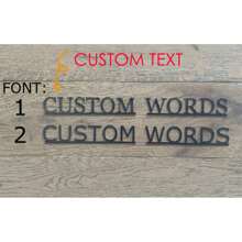 Letras metálicas personalizadas con subrayado | Letras metálicas personalizadas | Logotipo personalizado | Logotipo de cita personalizada - Negro - Ver 2