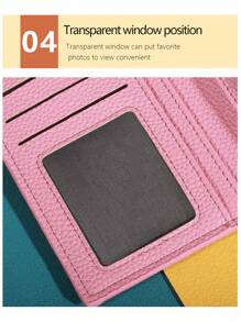 Vintage Solid Color Short Wallet Portable Bifold Coin Purse Women's Credit Card Holder Wallet Purse Wallet Mini Wallet Small Wallet