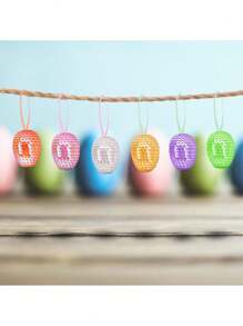 1/3/6/9 stuks glitterpaaseieren om op te hangen, kleurrijke paasei-ornamenten met pailletten, glanzende hangende eieren van schuimrubber, decoraties voor de paasboom, doe-het-zelf voor feestjes