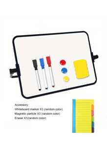 1set Magnetic Double-Sided Small White Board Kit, Adjustable Angle Memo Holder Office Whiteboard For Writing, Drawing, With Whiteboard Pen And Eraser Back To School - Multicolor - View 10