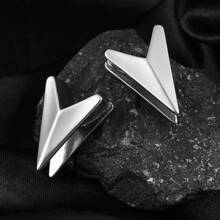 2PCS Spike V Saddle Hangers Gauges Plugs Tunnels For Stretched Lobe Ear Piercing Women Body Jewelry 316 Stainless Steel