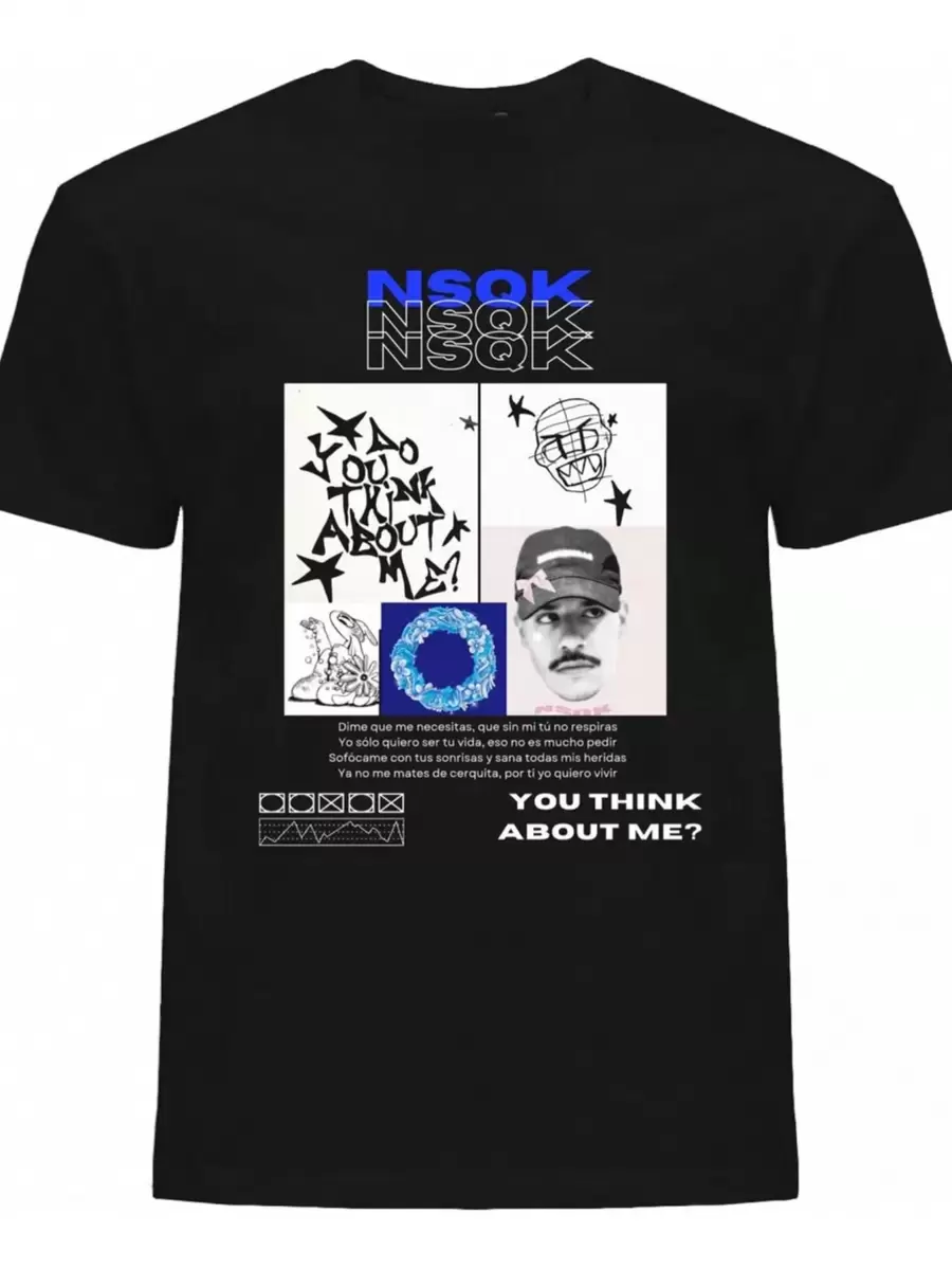 Nsqk 4 T-shirt Tejido Transpirable 220g algodón pesado - Negro - Ver 1