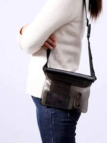 1 件多功能防水防盗跑步腰包，带水瓶架的运动健身腰包，户外防水透明触摸屏袋 - 彩色 - 查看 12