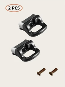2pcs Black Pot Side Handles - Pressure Cooker, Steamer, Sauce Pot, Ear Replacement, Single Hole, Short Side Handle - Kitchen Cookware Accessories, Pot Accessories (Friendly Reminder: Please Confirm The Size Before Purchasing To Ensure It Fits)