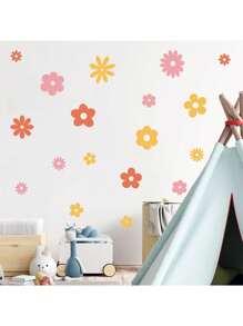 36pcs Creative Bohemian Home Decorations Daisy Wall Decal Flower Vinyl Wall Decals Daisy Decals Floral Decals Peel And Stick Daisy Stickers For Kids Nursery Wall Art Bedroom Living Room(Size:8.26*11.41in*6 Sheets) - Multicolor - View 7