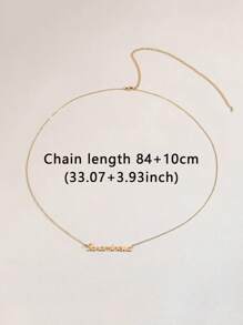 1Pc Personalized Name Waist Chain, Custom Name Belly Chain, Sexy Name Waist Chain, Summer Beach Body Jewelry Fashion Accessories, Ladies Jewelry, Best Friend Gift