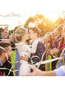 10/30 件蕾丝丝带婚礼魔杖棒香槟丝带飘带派对飘带带铃铛丝绸仙女棒魔杖适用于婚礼、派对、节日庆典、活动