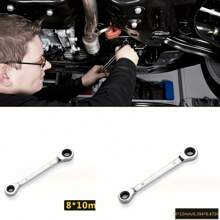 1pc 12-In-1 Professional Ratchet Wrench Set , Double-Headed & Reversible, Industrial Tool - Multicolor - View 6