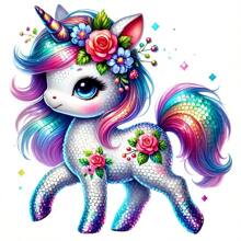 1/2/3pcs Rainbow Unicorn Heat Transfer Stickers, Cartoon Theme, Washable And Easy To Use, Suitable For DIY T-Shirts, Hoodies, Jeans, Backpacks, Handbags, Pillows And Vintage Baseball Caps, Ideal For Holiday Decorations