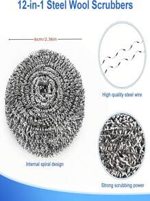 20 Pieces Of Stainless Steel Washers, Washing Pads, Kitchen And Bathroom Wire Washers, Etc
