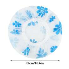 Set de 3 gorros de baño ajustables con estampado, impermeables, a prueba de aceite y polvo, reutilizables con correa elástica, adecuados para decoración del baño en el hogar de mujeres