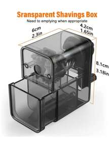 1PC Pencil Sharpener, Manual Pencil Sharpener With Stronger Helical Blade To Fast Sharpen For Kids, School, Classroom, Home, Artists, Ideal For Colored/Art Pencils