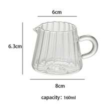 Jarra de leche de vidrio para café, multifuncional, jarra deé resistente al calor, transparente para sala de estar, hogar, café, oficina, bebidas - B - Ver 9