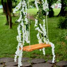 12pcs Artificial Wisteria Flowers 3.6 Feet Artificial Fake Wisteria Vine Hanging Garland Silk Flowers String Garland Artificial Wisteria Vines Rattan Silk Flower String Wedding Party Wall Decorations