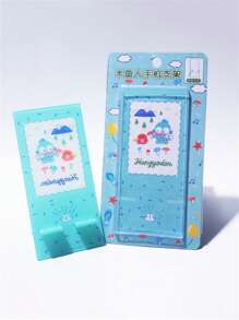 Sanrio 1 pieza, Soporte para teléfono móvil de estilo de dibujos animados Sanrio, soporte para teléfono móvil de escritorio perezoso, decoración de escritorio, estilo de dibujos animados Kulomi estable y no se cae fácilmente, adecuado para decoración de escritorio de oficina, colocación de teléfono móvil, variedad de estilos opcionales