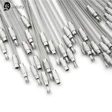10Pcs Llavero de Cuerda de Alambre de Acero Inoxidable Llavero de Cable Mosquetón Anillo de Llave para Senderismo al Aire Libre