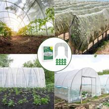 Kit de malla de jardín, cubiertas para plantas de 8x24 pies con malla ultra fina, con 6 sets de aros de jardín y 12 sujetadores, red de protección contra pájaros para frutas, verduras, flores, animales, y cubierta de invernadero - 8x24 pies - Ver 5