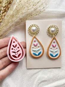 Flower Shape Polymer Clay Cutters, Boho Three-Dimensional Elegant Flower Shaped Polymer Soft Clay Cutter For DIY Jewelry Earring Crafting, High-Precision Jewelry Making Tools - Clay Cutter - View 4