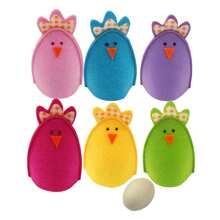 Envoltorios para huevos de Pascua, fundas para huevos de Pascua, decoraciones, lindas fundas para huevos de Pascua con forma de pollito. - Multicolor - Ver 3