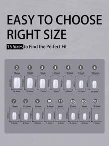 420 Cái/Hộp Hot Trong Suốt Mờ Vuông Stiletto Hình Quả Hạnh Nhân Che Phủ Toàn Bộ 12 Kích Cỡ Gel Mềm X Đầu Móng Tay Bấm Móng Tay Phụ Kiện Làm Móng Tay - Trong sáng - Xem 5