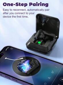 TWS Kabellose In-Ear-Kopfhörer 5.3 Stereo HiFi, Kabellose Ohrhörer geräuschgedämpft, mit eingebautem Mikrofon, IPX5 wasserdicht für Sport, Frauen, Mädchen, Geschenkideen, geeignet für Arbeit/Training/Meetings/Fahren - mehrfarbig - Übersicht 5