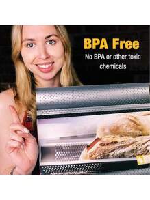 用于法式面包烘焙的不粘法棍面包盘，碳钢 2/3/4 连续凹槽烤盘架，波浪形法式长面包，大型金色法棍面包模具无论您是大师还是新手，拥有大烤箱还是小烤箱，您都可以制作精致美味的法式面包。