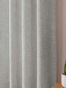 1pc Linen Modern Linen Voile Curtain - Japanese Linen Style, Rod Pocket Design, Suitable For Living Room And Bedroom - Sheer And Light Filtering Curtain, Living Room Curtain, Bedroom Curtain