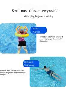 1件/3件/6件硅胶鼻夹游泳训练必需品，防水防滑，适合游泳训练，带盒，水上运动配件，适合户外游泳、屏气练习，以及作为送给朋友的小游泳礼物，可以增强游泳和潜水体验